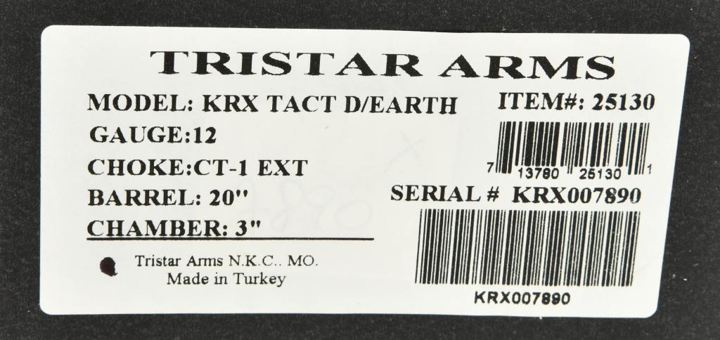 NEW Tristar KRX Tactical Semi Auto Shotgun 12 Ga