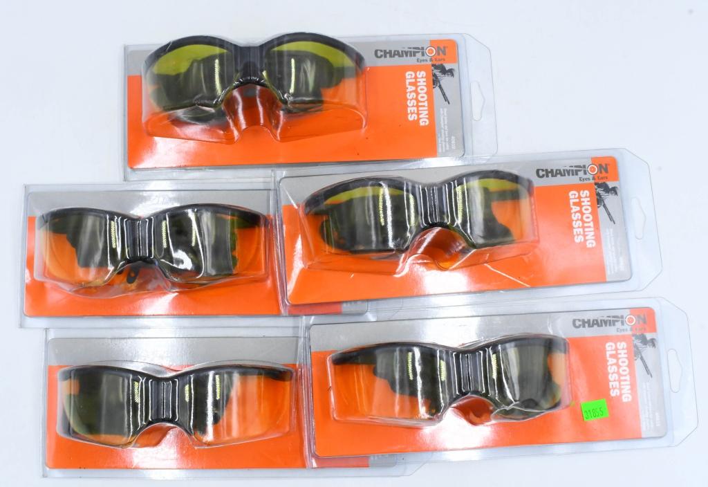 5 New in Package Champion Shooting Safety Glasses