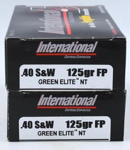 100 Rounds of International .40 S&W Ammunition