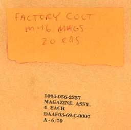 4 Factory Colt M-16 20 Round Magazines