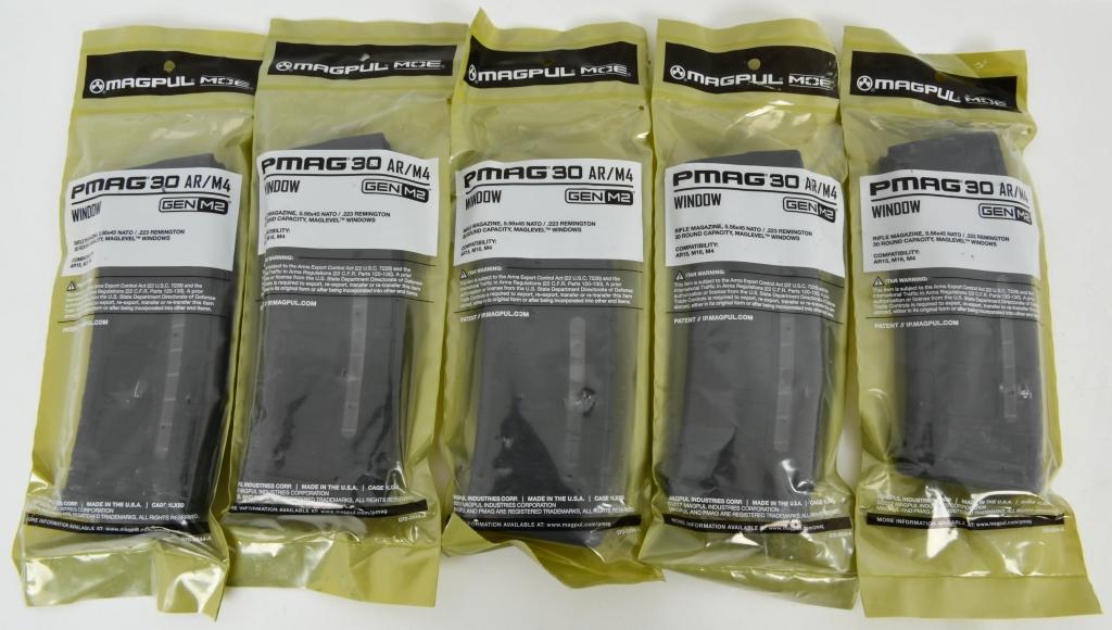 5 NIP Magpul MOE Pmag 30 Rd AR/M4 Magazines