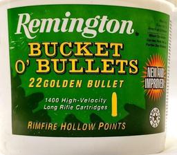 1400 Rounds Remington Bucket of .22 LR Ammo
