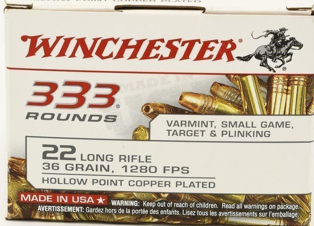 333 Rounds Of Winchester .22 LR Ammunition