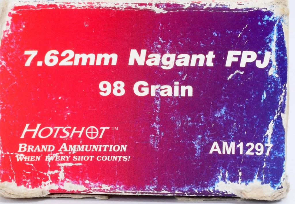 50 Rounds of Hotshot 7.62mm Nagant Pistol Ammo