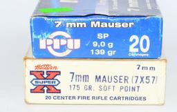 40 Rounds of 7MM Mauser Ammunition