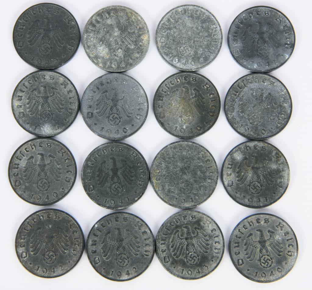 48 Various WWII German Coins 1939-1945