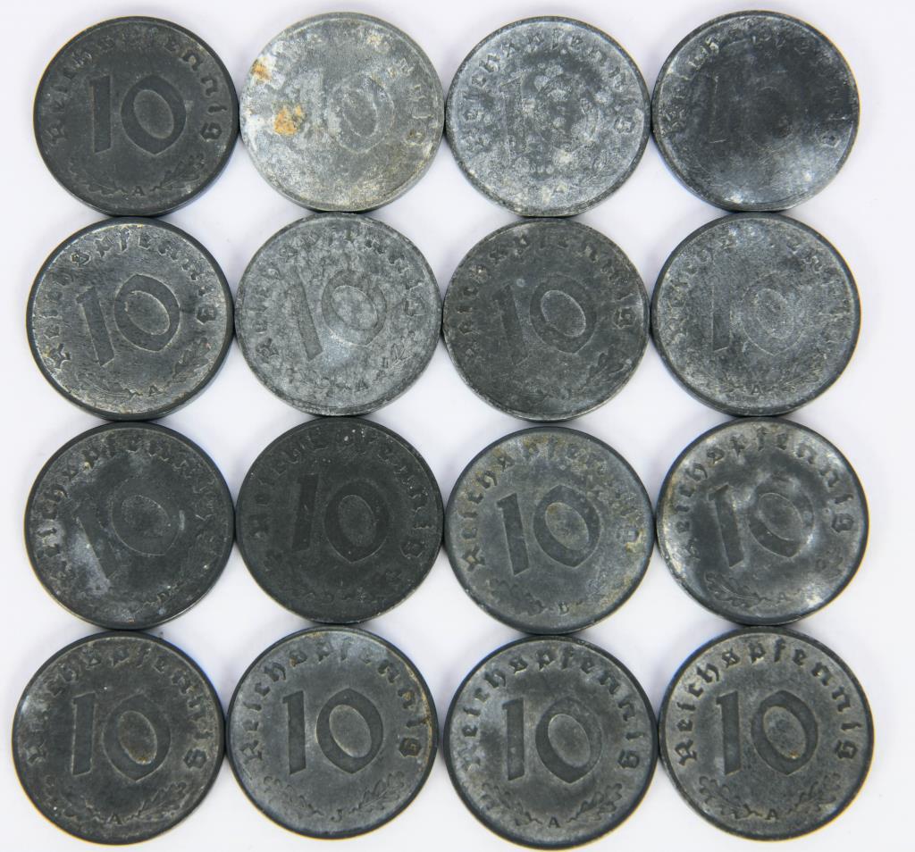 48 Various WWII German Coins 1939-1945