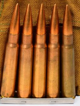 Bandolier W/ 50 Rounds of .30-06 on Stripper Clips
