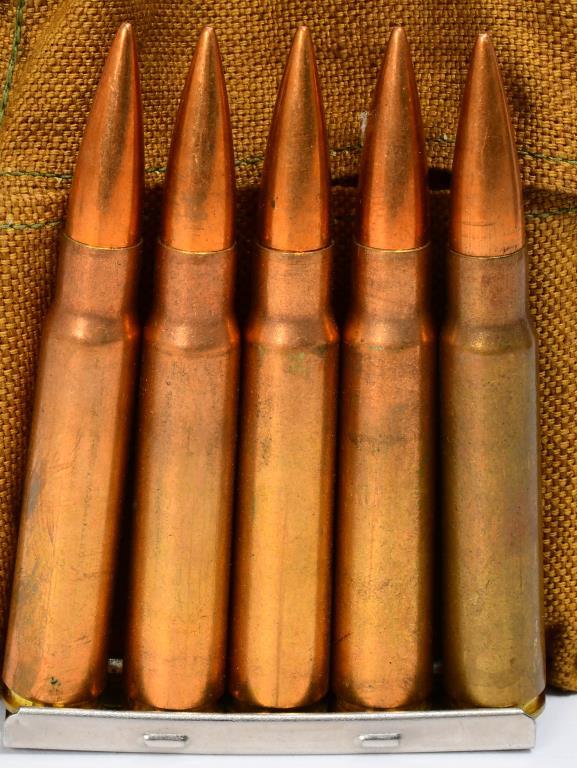 Bandolier W/ 50 Rounds of .30-06 on Stripper Clips
