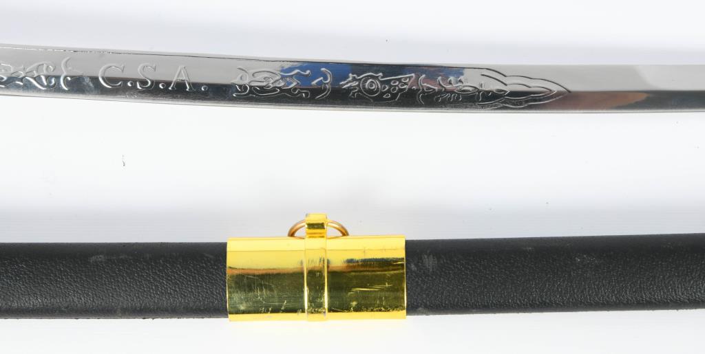 CSA Cavalry Officer Sword Replica w/scabbard