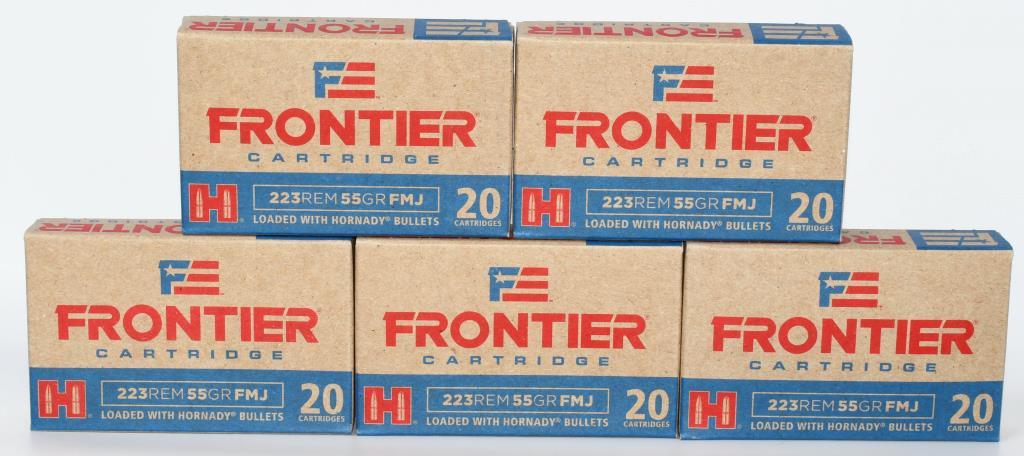 100 Rounds Of Frontier .223 Rem Ammunition