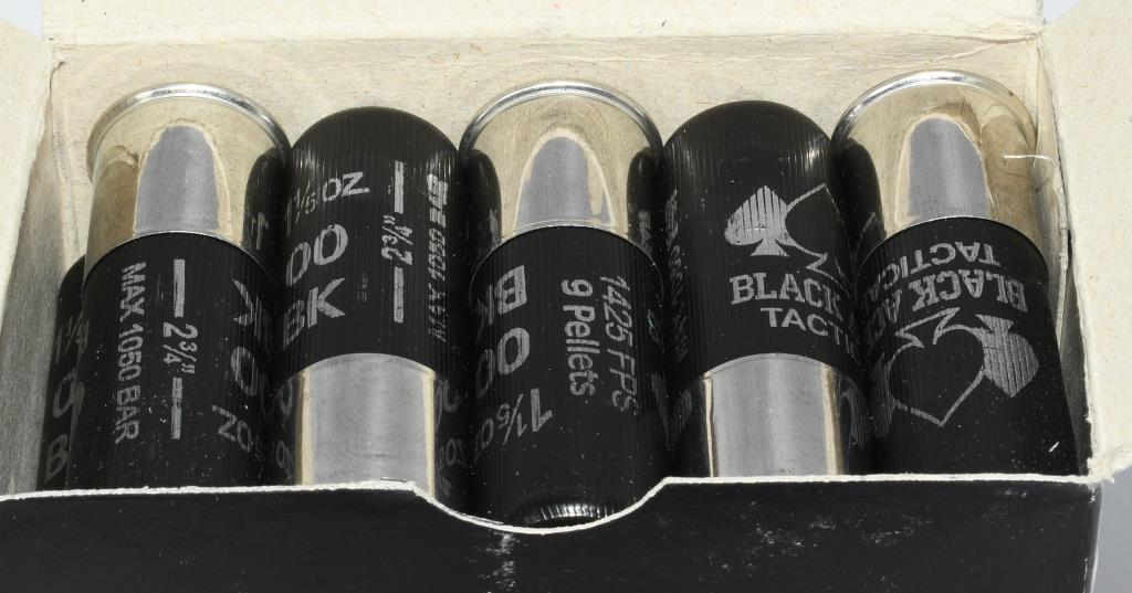 75 Rounds Of Black Aces Tactical 12 Ga Buckshots