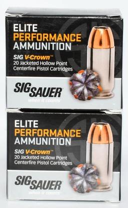 40 Rounds Sig Sauer .45 Colt Defense Ammunition