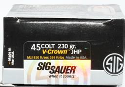 40 Rounds Sig Sauer .45 Colt Defense Ammunition
