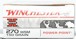 100 Rounds of Winchester .270 WSM Ammunition