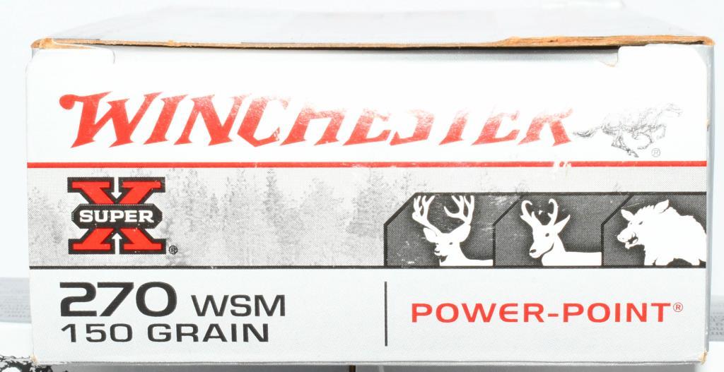 100 Rounds of Winchester .270 WSM Ammunition