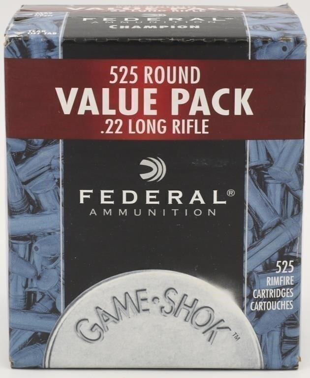 525 Rounds Of Federal Champion 22 LR Ammunition