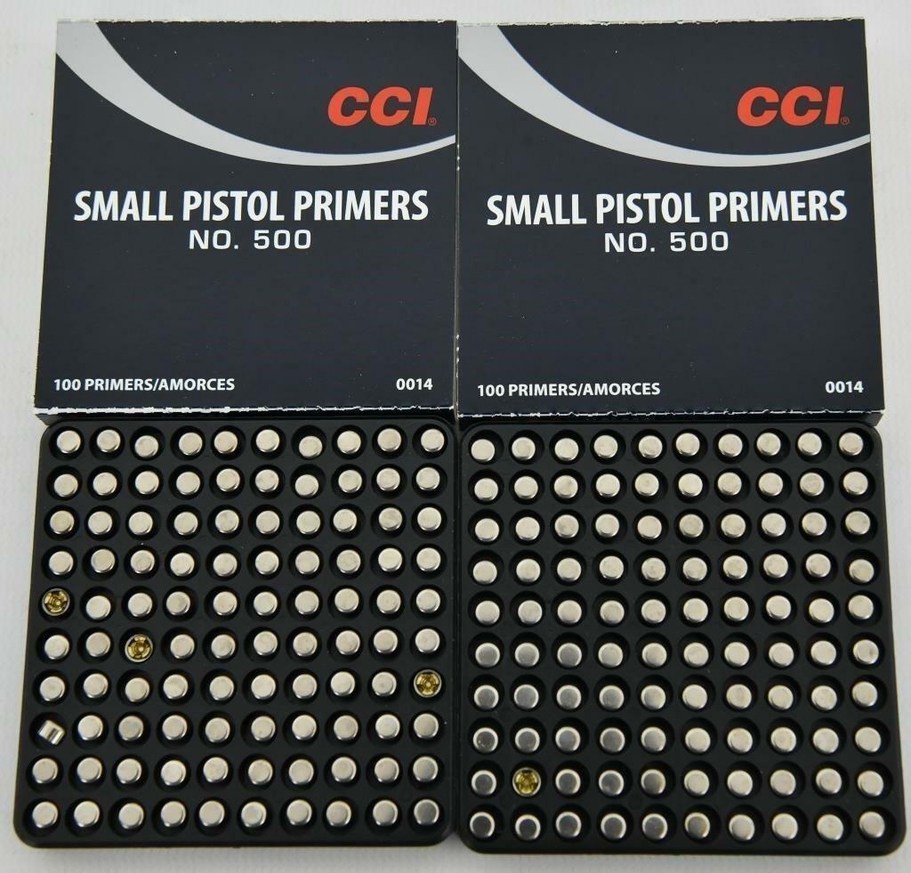 1000 Count CCI #500 Standard Small Pistol Primers