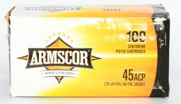 100 Rounds Of Armscor .45 ACP Ammunition