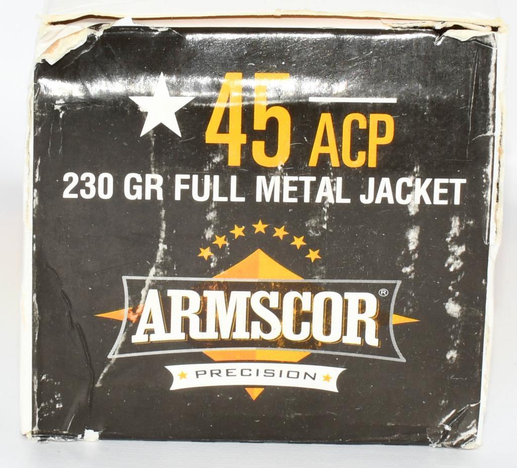 100 Rounds Of Armscor .45 ACP Ammunition