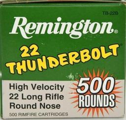 500 Rounds Of Remington Thunderbolt .22 LR Ammo