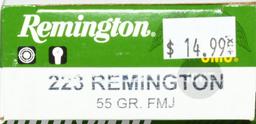100 Rounds Of Remington .223 Rem Ammunition