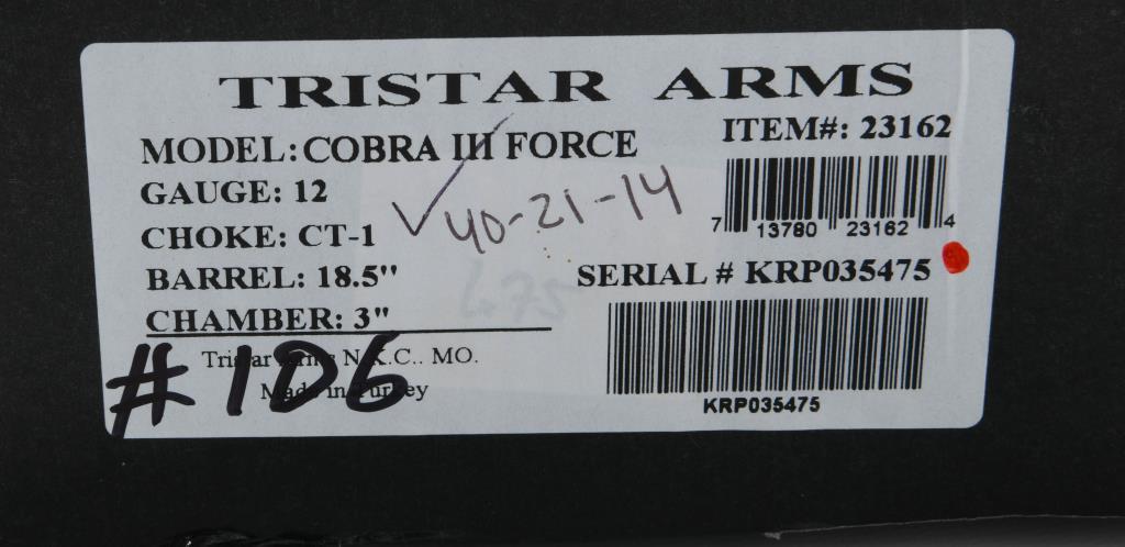 TriStar Cobra III Force 12 Gauge Pump Shotgun