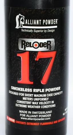 1 LB Of Alliant Powder Reloder 17 Rifle Gun Powder