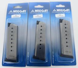 3 NIP Mec-Gar 8 Round .45 Cal 1911 Magazines