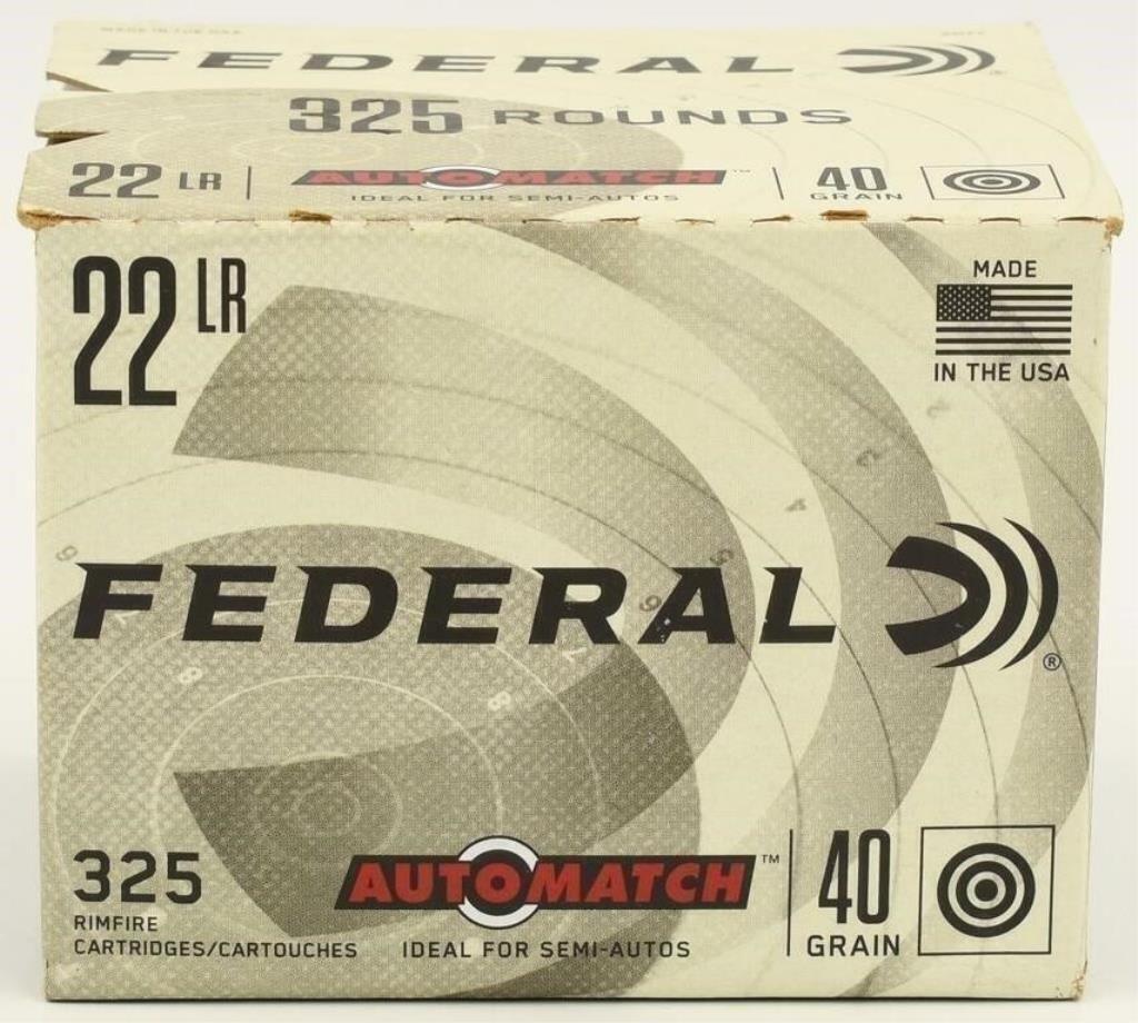 325 Rounds Federal Auto Match .22 LR Ammunition