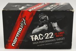 500 Rounds Of Norma Tac-22 .22 LR Ammunition
