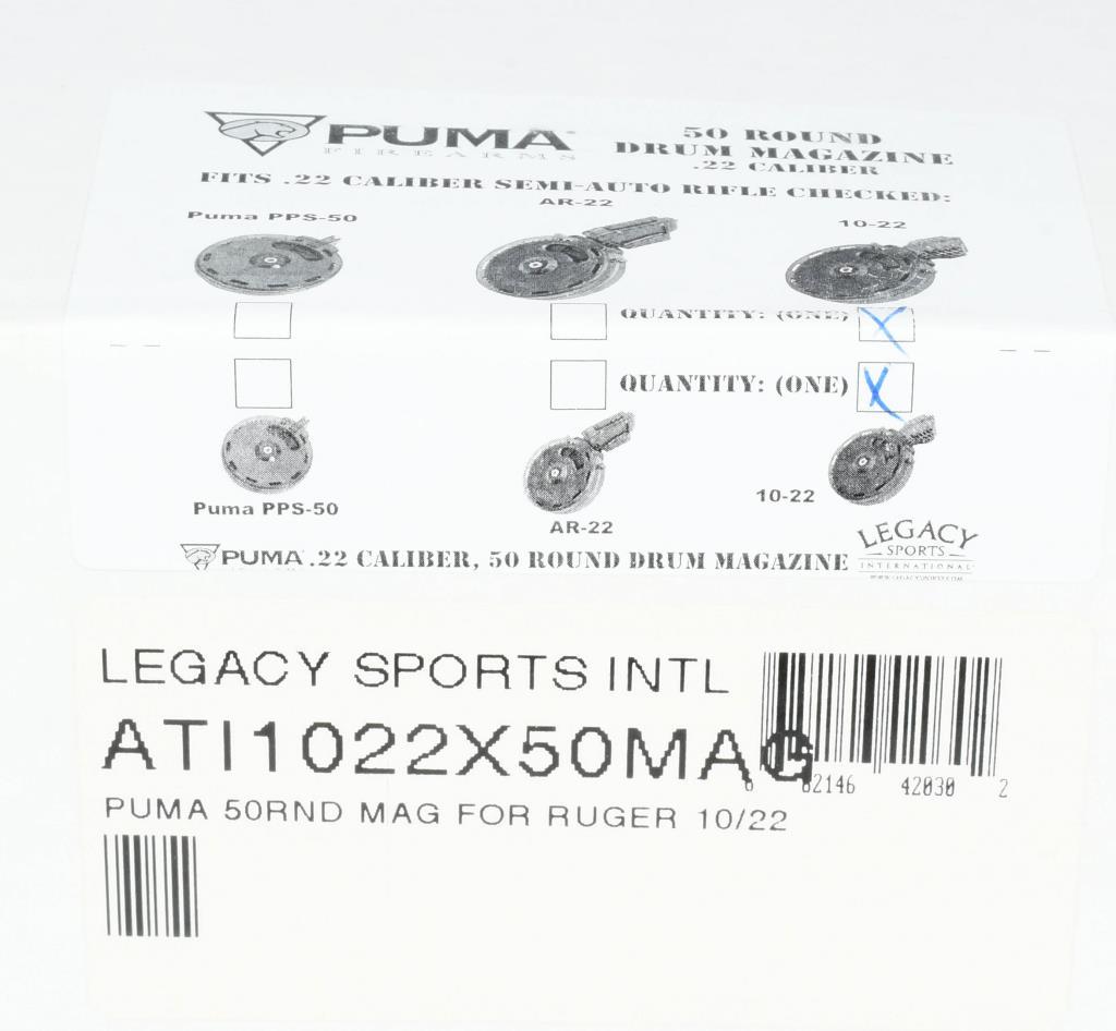 NIB Puma 50 Rd Drum Magazine For Ruger 10/22