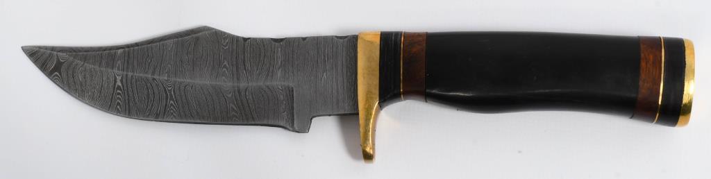 Hand Made Damascus Fixed Blade Knife W/ Sheath