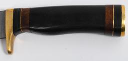 Hand Made Damascus Fixed Blade Knife W/ Sheath
