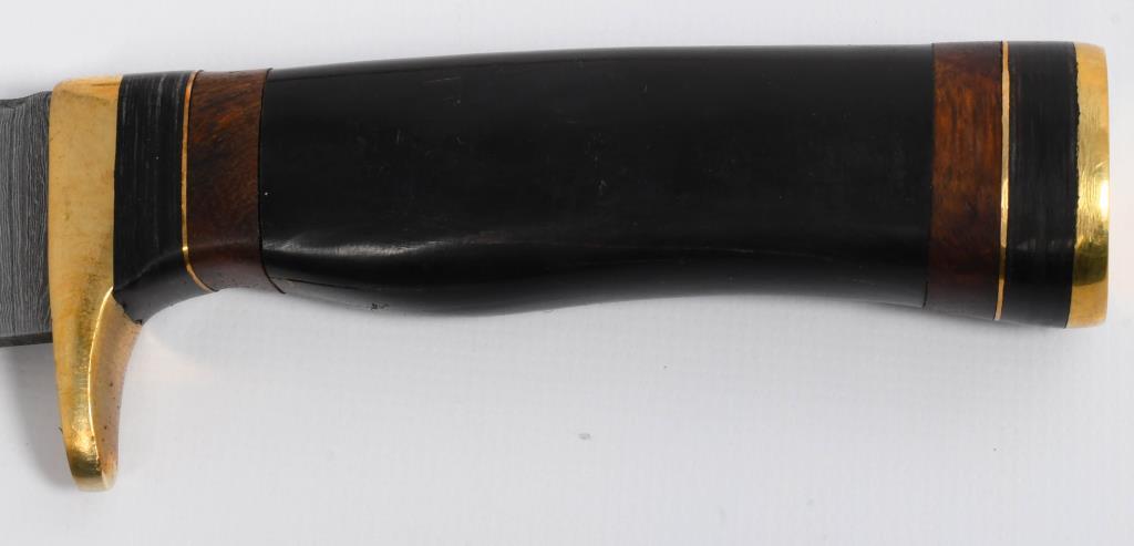 Hand Made Damascus Fixed Blade Knife W/ Sheath