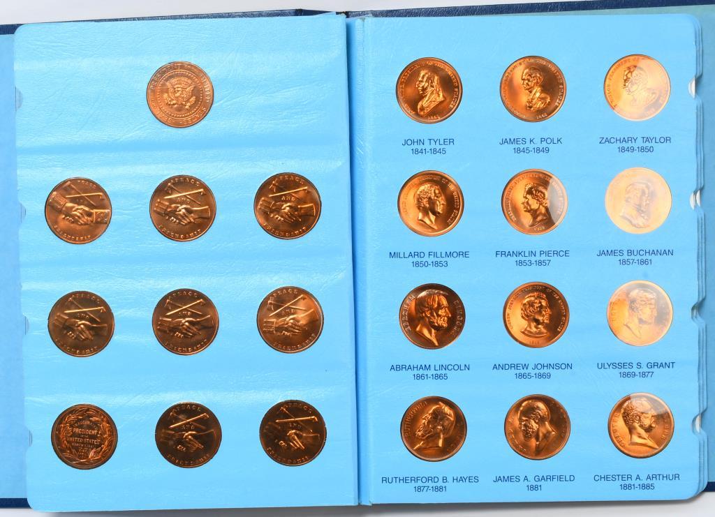 US Medals Of Presidents Set & Book Of First Day