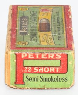 50 Rd Collector Box Of Peter's .22 Short RF Ammo