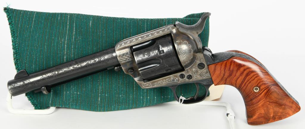 Engraved Colt Single Action Army Revolver .38 SPL