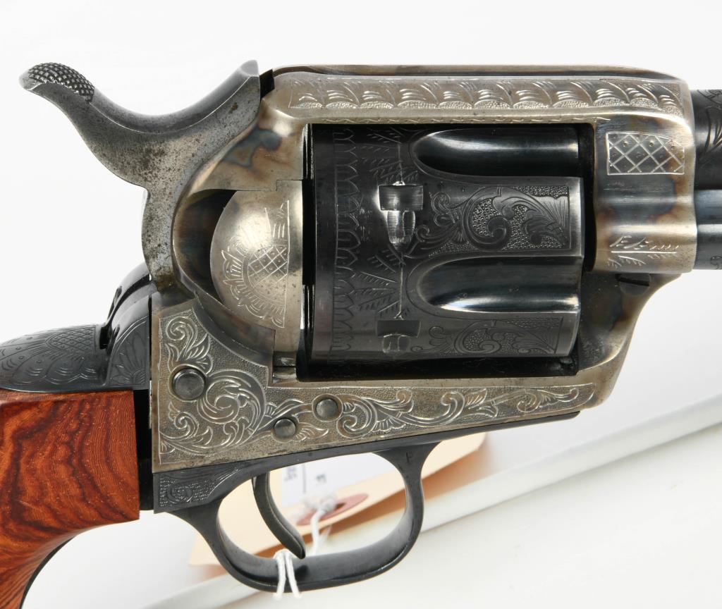 Engraved Colt Single Action Army Revolver .38 SPL