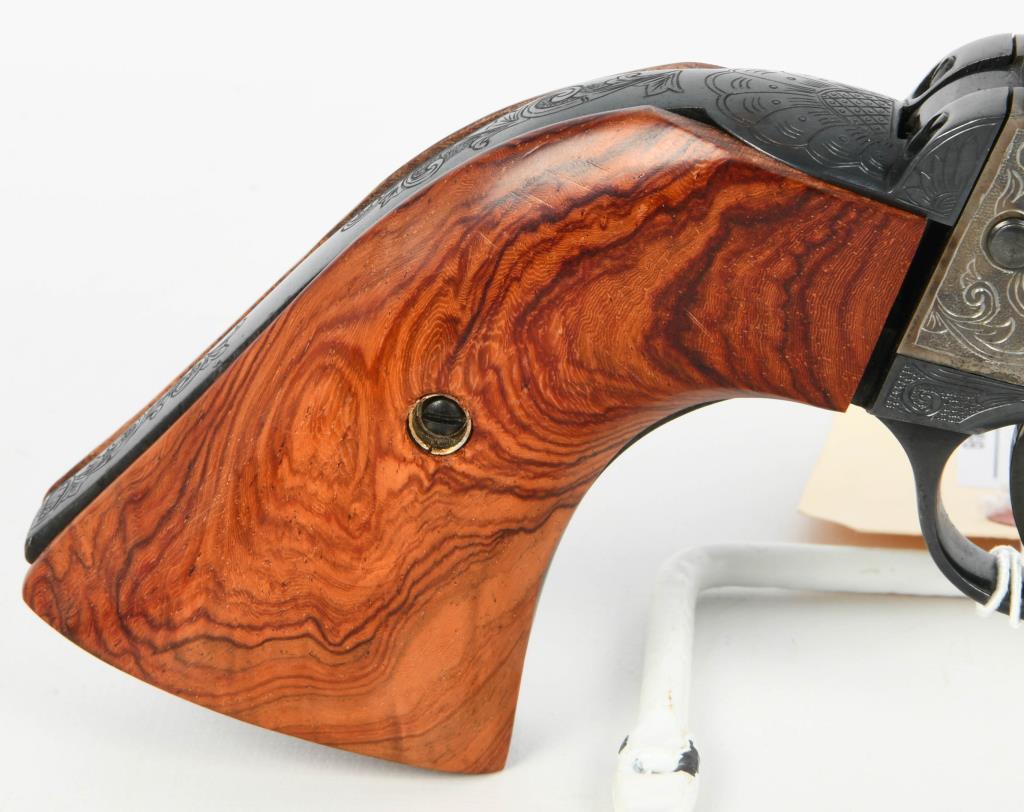 Engraved Colt Single Action Army Revolver .38 SPL
