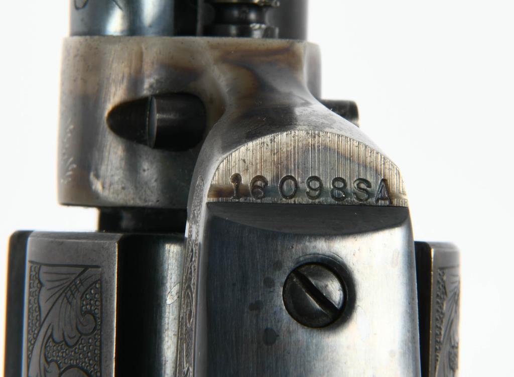 Engraved Colt Single Action Army Revolver .38 SPL