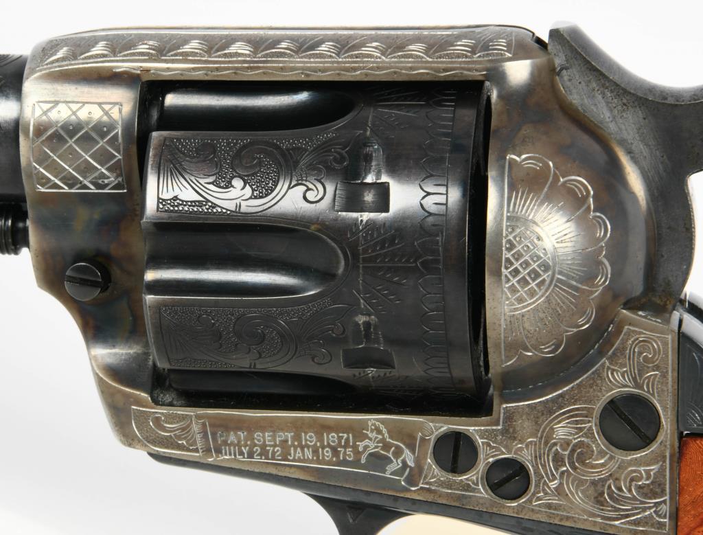 Engraved Colt Single Action Army Revolver .38 SPL