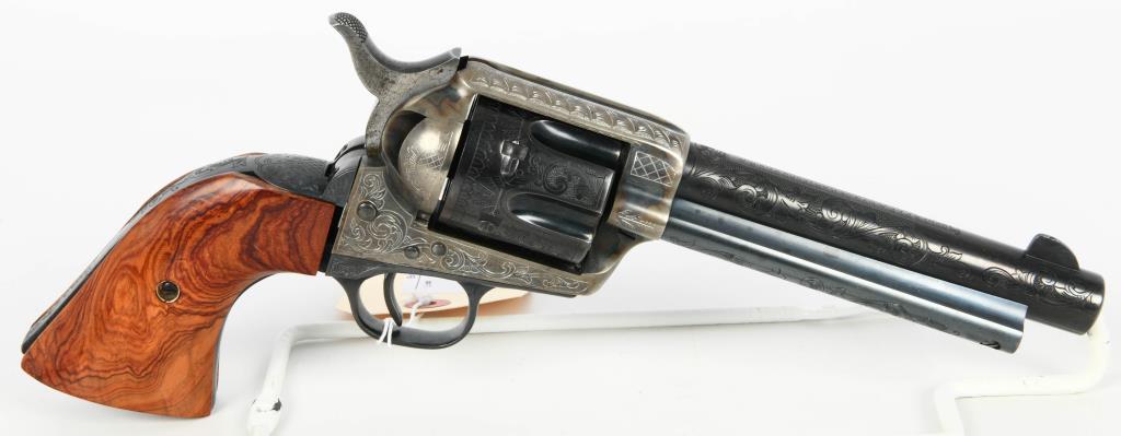 Engraved Colt Single Action Army Revolver .38 SPL
