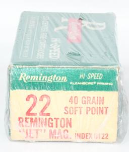 Collector Box Of Remington .22 Rem Jet Mag Ammo