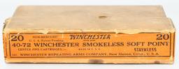 20 Rd Collector Box Of Winchester .40-72 Win Ammo