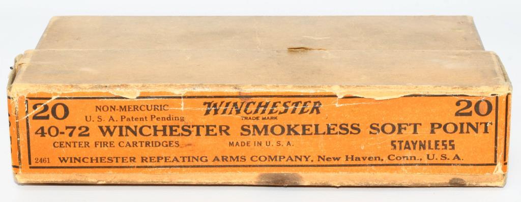 20 Rd Collector Box Of Winchester .40-72 Win Ammo