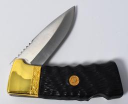 African "Big Five" Leopard Folding Knife in Tin