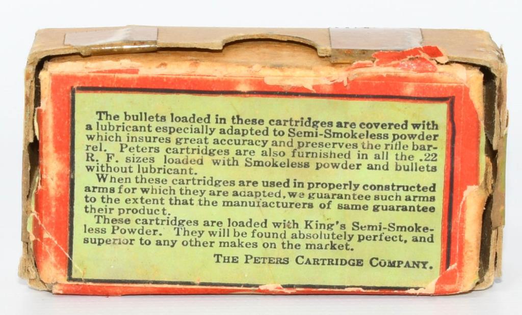 50 Rd Rare Collector Box Peter's .22 Short RF Ammo