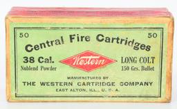 Collector Box Of Western .38 Long Colt Ammunition