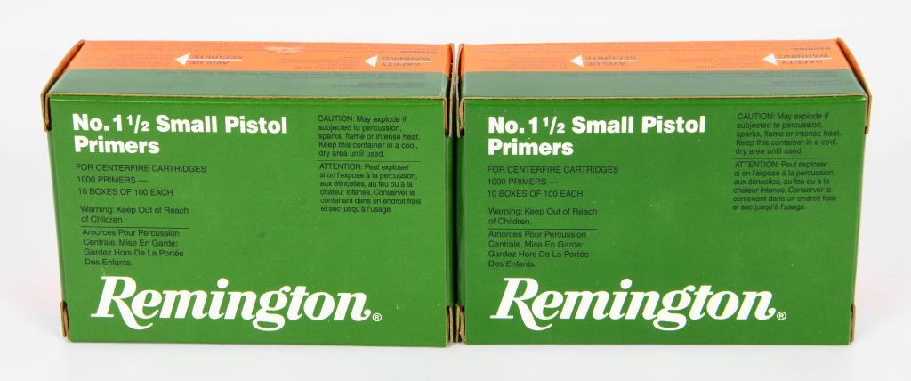 2000 Ct Of Remington # 1 1/2 Small Pistol Primers
